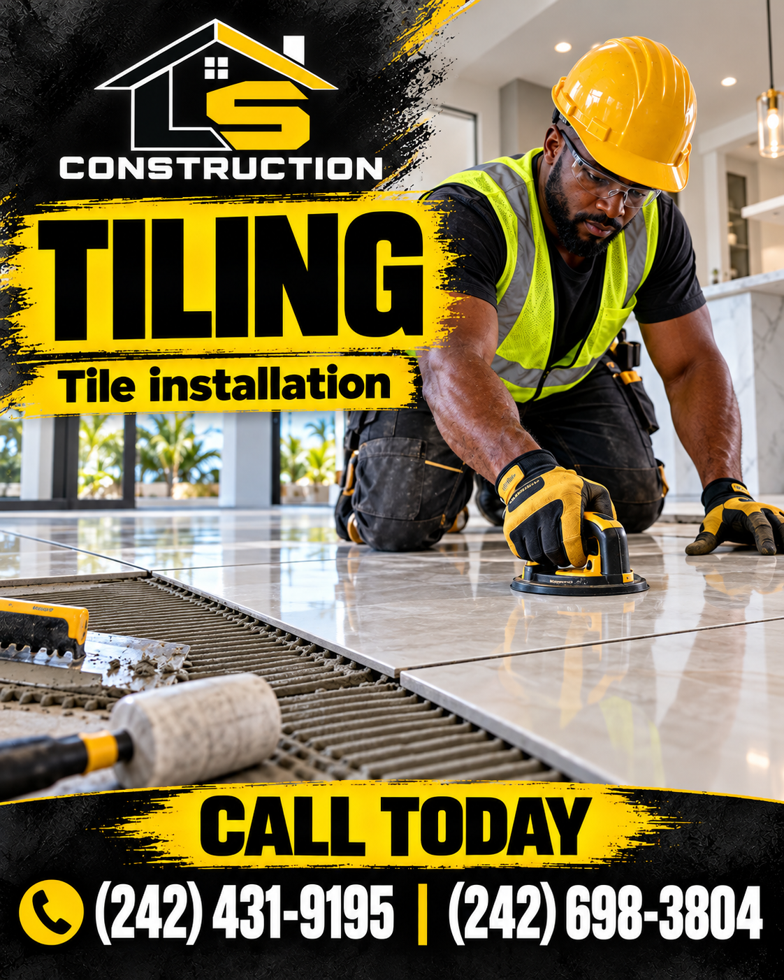 Professional tile installation